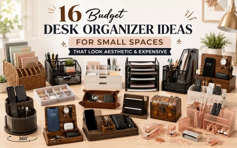 16 Budget Desk Organizer Ideas for Small Spaces That Look Aesthetic & Expensive 